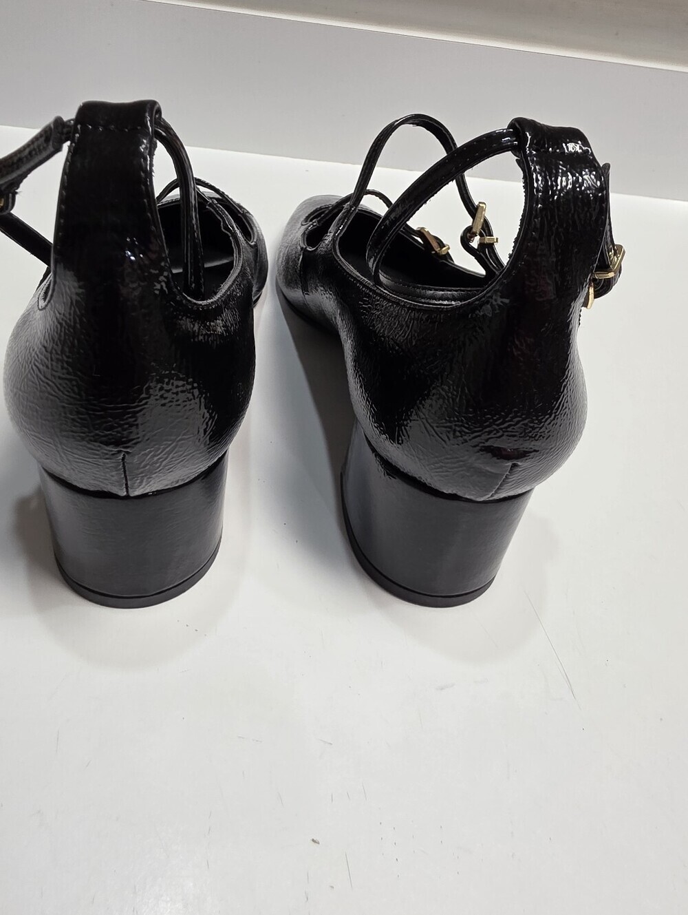 Zara Black Patent Leather Multi-Strap Mary Jane Shoes - Size (EU-41) 10 - 10.5 - Picture 8 of 12